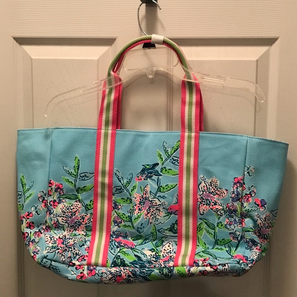 NWT Lilly Pulitzer Lilly’s Lagoon Tote Bag - Picture 4 of 6